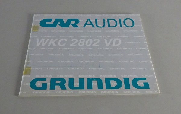 Betriebsanleitung Grundig WKC 2802 VD Stand 09/2009