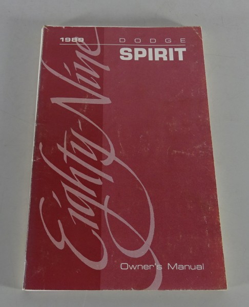 Owner´s Manual / Handbook Dodge Spirit Stand 1989