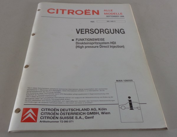 Werkstatthandbuch Citroen Xsava / Xantia / Jumpy | Funktionsweise Stand 09/1998