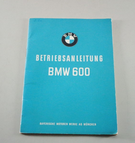 Betriebsanleitung BMW 600 große Isetta Stand 05/1958