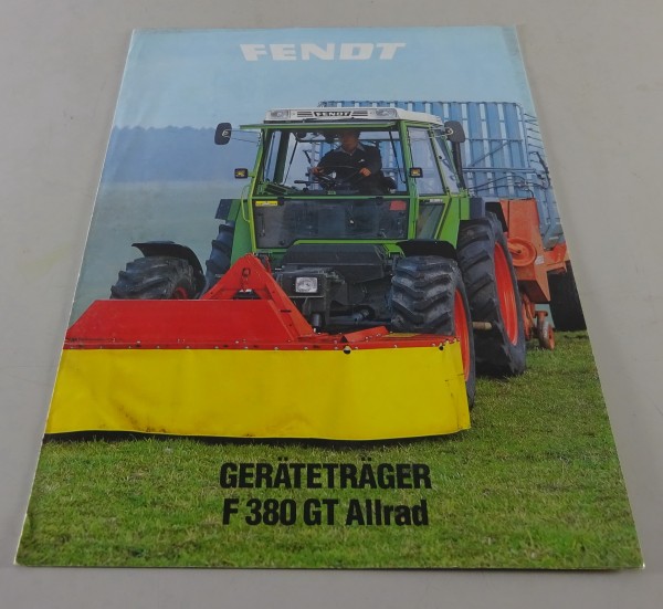 Faltprospekt / Prospekt Fendt Geräteträger 380 GT Allrad Stand 05/1985