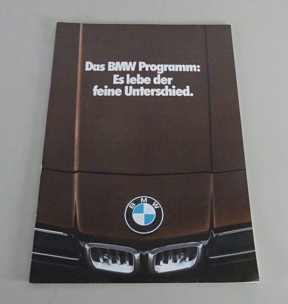 Prospekt Das BMW Programm 3er E21 / 5er E12 / 6er E24 / 7er E23 Stand 02/1978