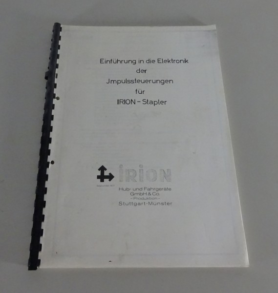 Service-Information Irion Impulssteuerung in Gabelstapler EFY 50 + ESY von 1977