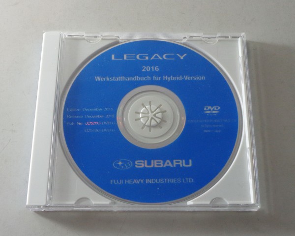 Werkstatthandbuch auf DVD Subaru Legacy Hybrid - Version 2016 Stand 12/2015