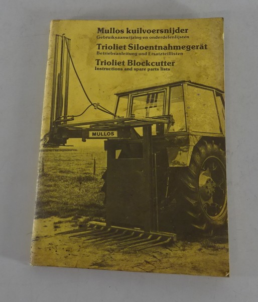 Betriebsanleitung + Teilekatalog Mullos Siloentnahmegerät / Siloschneider
