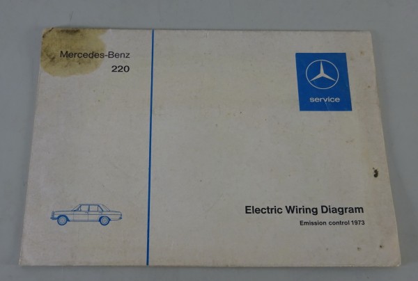 Electric Wiring Diagram Mercedes-Benz /8 W115 220 from 1973