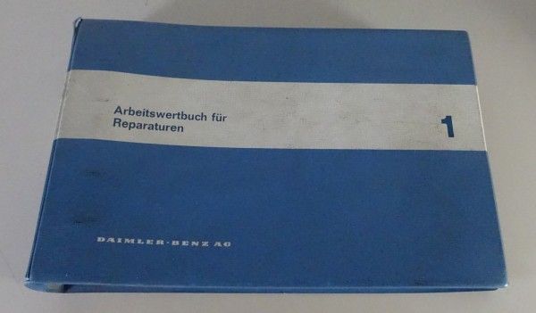 Arbeitswertbuch Arbeitsrichtzeiten Mercedes-Benz PKW W120 W121 W105 W180 06/1962