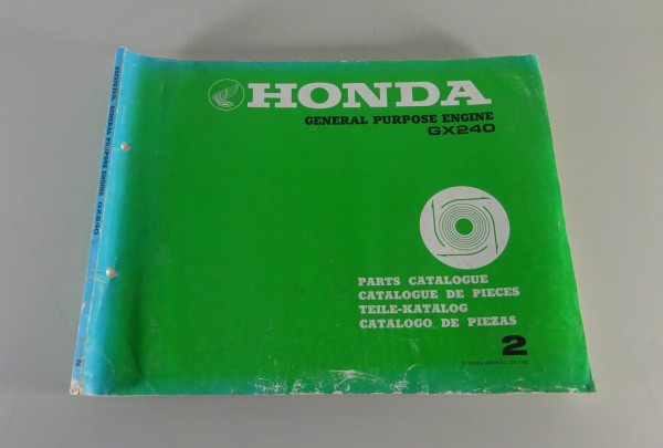 Teilekatalog / Parts Catalog Honda Allzweckmotor GX 240 Stand 1985
