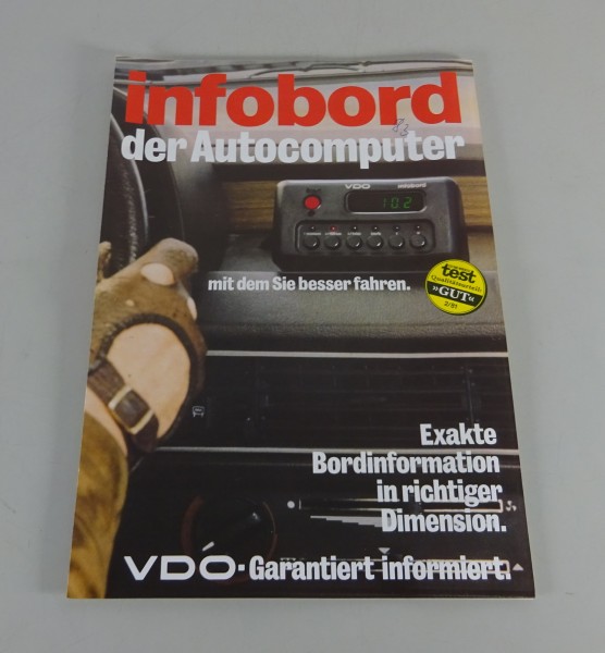 Prospekt / Broschüre VDO Infobord Autocomputer Stand ca. 1982/83