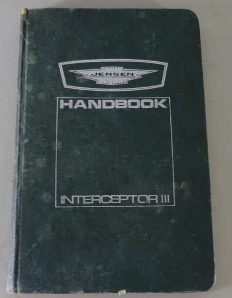 Owner´s Manual / Handbook Jensen Interceptor MK. 3 / III - ENG - Stand 1971