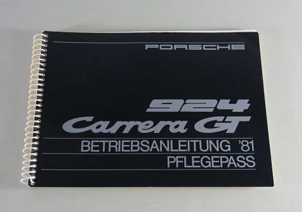 Betriebsanleitung / Handbuch Porsche 924 Carrera GT Modelljahr 1981
