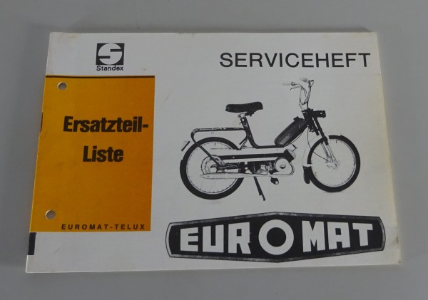 Betriebsanleitung + Ersatzteilliste Standex Mofa Euromat - Telux Stand ca. 1970