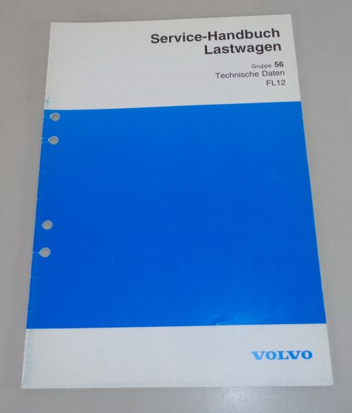 Werkstatthandbuch Volvo LKW FL12 Technische Daten von 1996