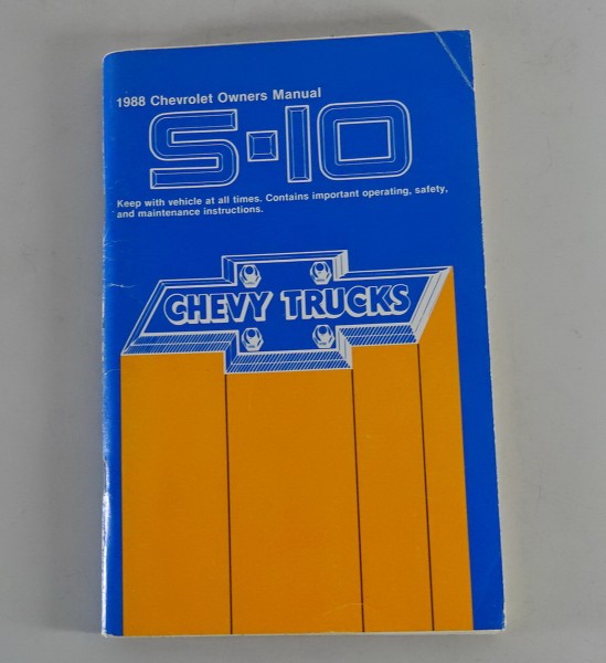 Owner´s Manual / Handbook Chevrolet S-10 Blazer + Pickup from 1988