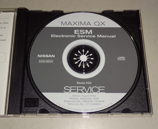 Werkstatthandbuch auf CD Nissan Maxima QX A33 Stand 09/2002
