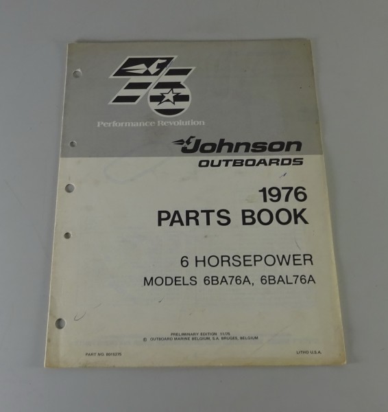 Teilekatalog OMC Johnson Outboards 6 PS Models von 1976
