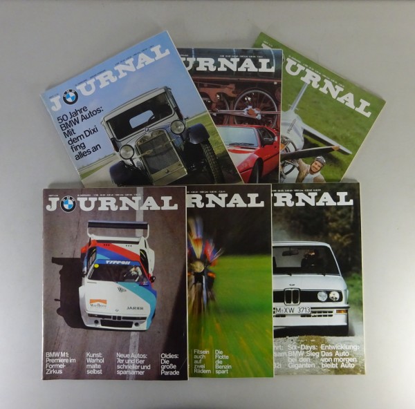 Magazin - BMW Journal 6 Hefte u. a. mit BMW 6er E24/ 3er E21/ 5er E12/ M1 '1979