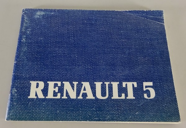 Manuel d'utilisation / manuel Renault R5, GTX, GT Turbo, Diesel de 07/1988