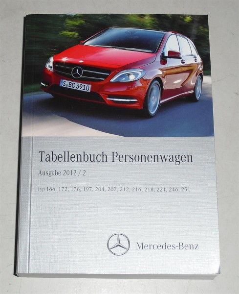 Tabellenbuch Mercedes Benz W 166 172 176 197 204 207 212 216 218 221 246 251