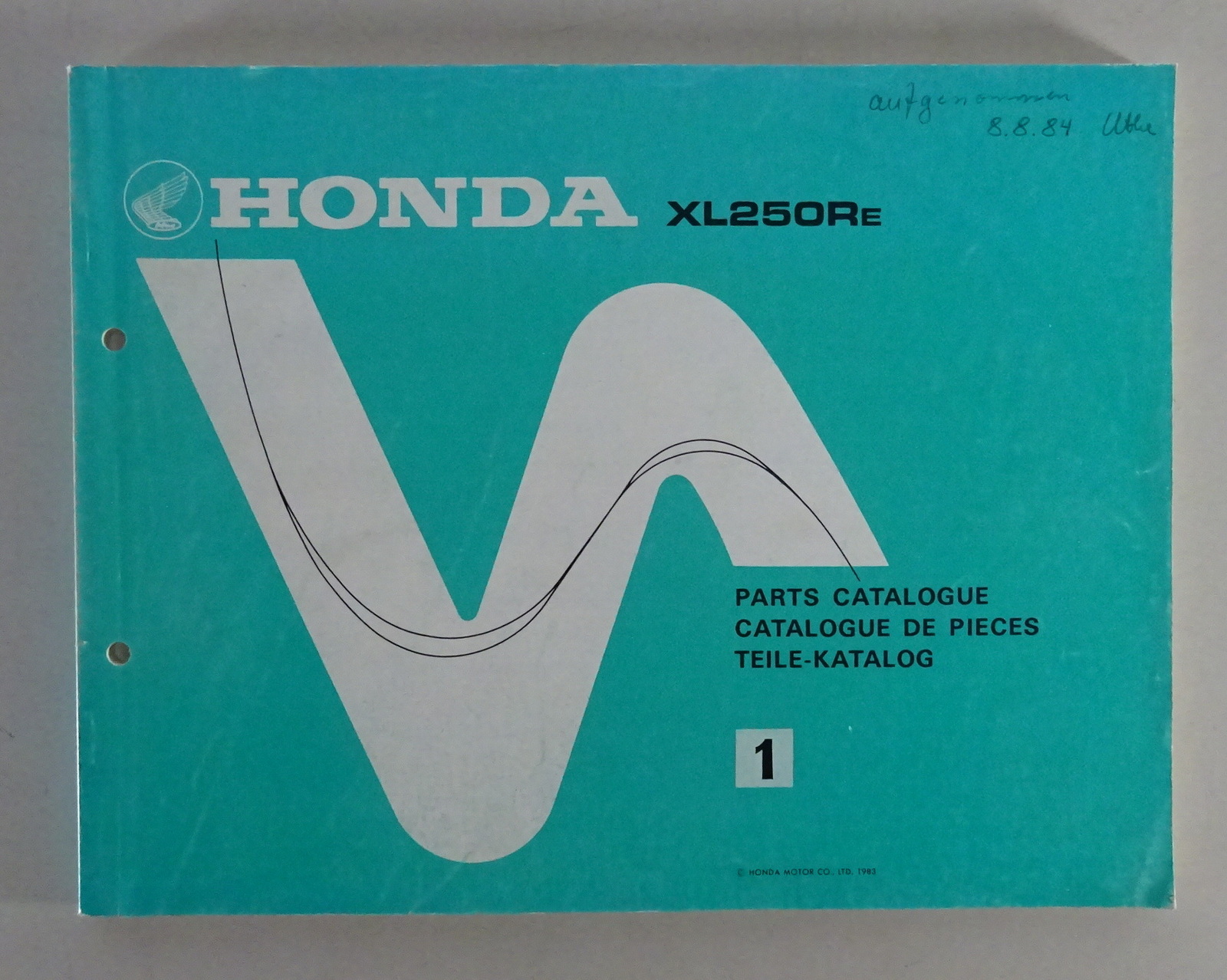 Teilekatalog / Ersatzteilliste / Parts List Honda XL 250 R von 1983