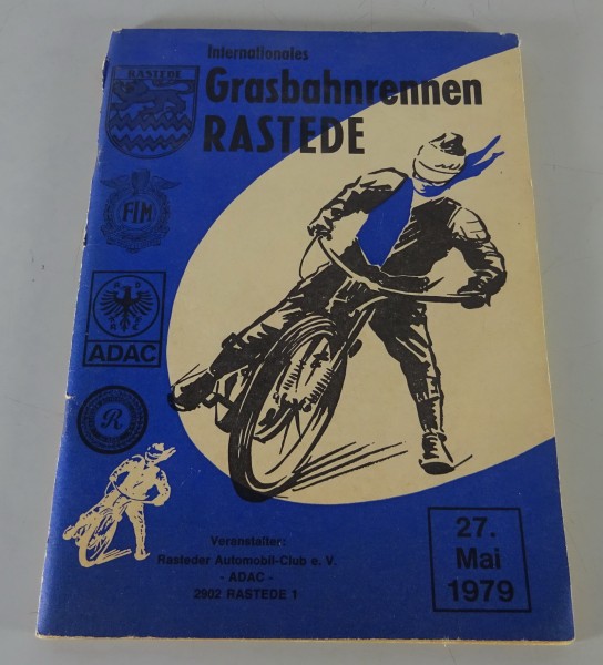 Rennprogramm Grasbahnrennen Rastede 05/1979 mit Egon Müller