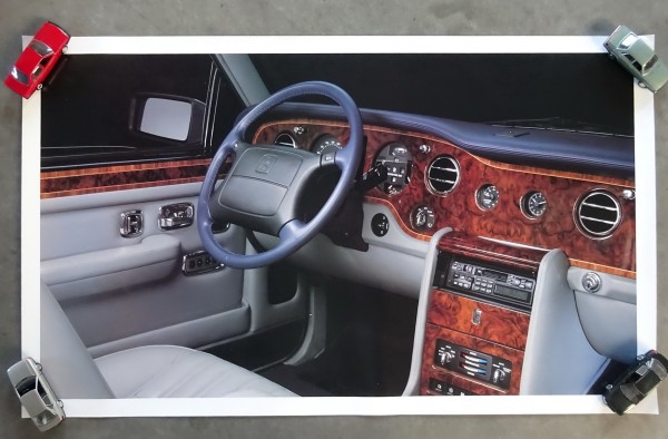 Poster / Plakat / Werbeplakat Rolls Royce Silver Spur Cockpit / Interieur