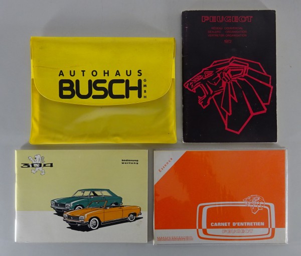 Bordmappe + Betriebsanleitung / Handbuch Peugeot 304 Cabrio + Coupé von 04/1971