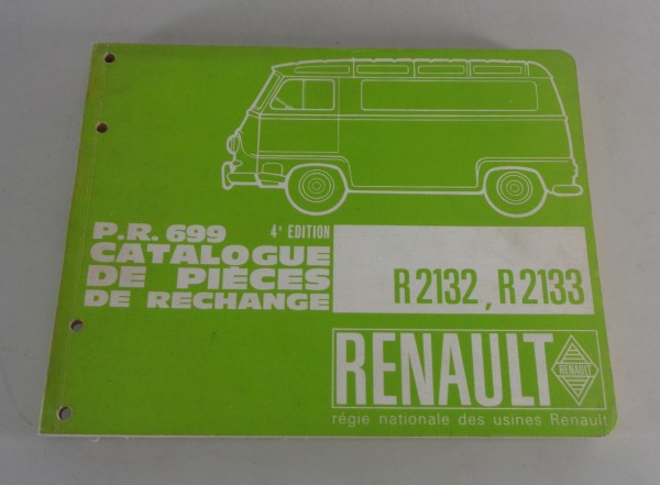 Teilekatalog / Ersatzteilliste Renault Estafette Typen R.2132 + R.2133 von 02/67