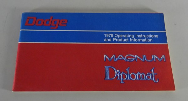 Owner´s Manual / Handbook Dodge Diplomat / Magnum Stand 1979