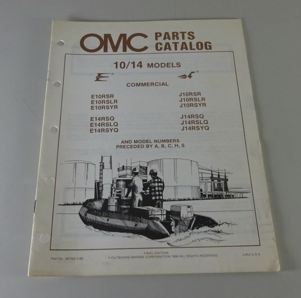 Teilekatalog Johnson Evinrude Electric Outboards Commercial Models von 5/1986