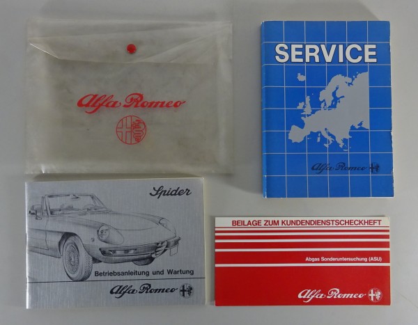 Bordmappe + Betriebsanleitung Alfa Romeo Spider Fastback Typ 115 Stand 01/1981