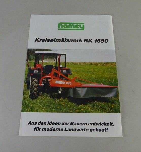 Prospektblatt / Broschüre Hamey Kreiselmähwerk RK 1650