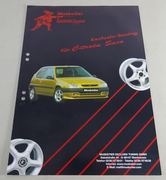 Prospekt / Broschüre Musketier Tuning Citroën Saxo Exclusiv-Tuning