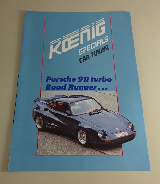 Prospekt / Broschüre Koenig Specials Porsche 911 Turbo Road Runner 480 / 550 PS
