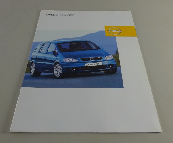 Prospekt / Broschüre Opel Zafira A OPC Stand 02/2001