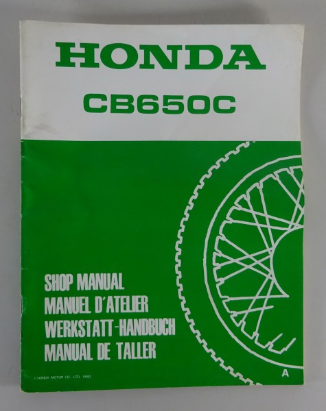 Werkstatthandbuch Ergänzung Honda CB 650C Stand 1980