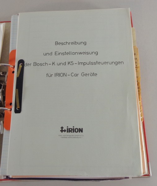Werkstatthandbuch Irion Gabelstapler Impulssteuerung Bosch, Elektron, Sevcon etc