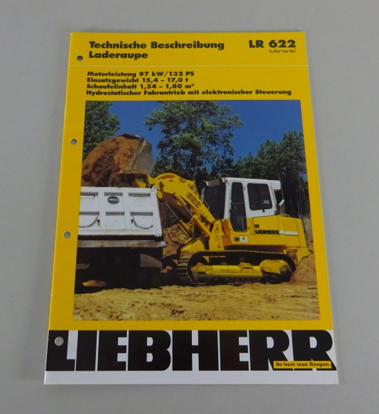 Prospekt Liebherr Laderaupe LR 622 B Litronic Technische Daten Stand 03/2001