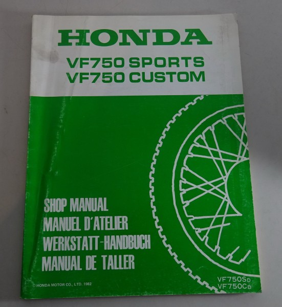 Werkstatthandbuch Ergänzung Honda VF 750 Sports / VF 750 Custom Stand 1982