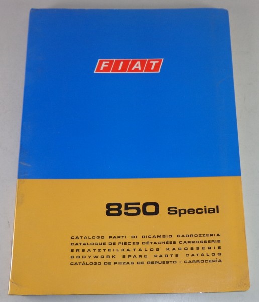 Teilekatalog / Parts Catalog Fiat 850 special Karosserie Stand 02/1968