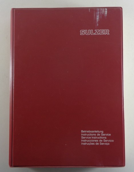 Werkstatthandbuch / Betriebsanleitung Sulzer Dieselmotor RND 90 Stand 05/1977