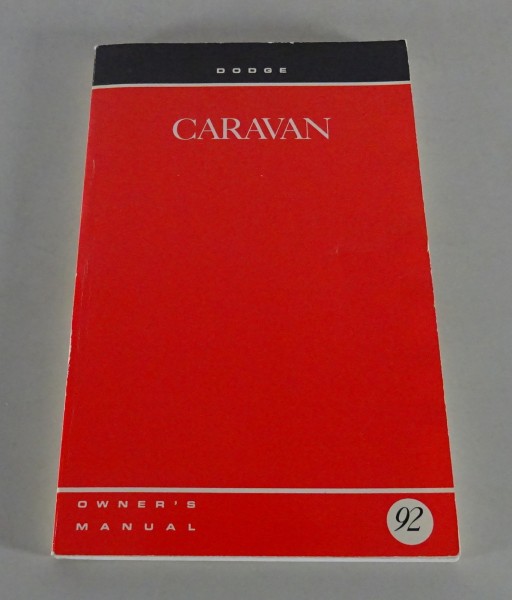 Owner´s Manual / Handbook Dodge Caravan Stand 1992