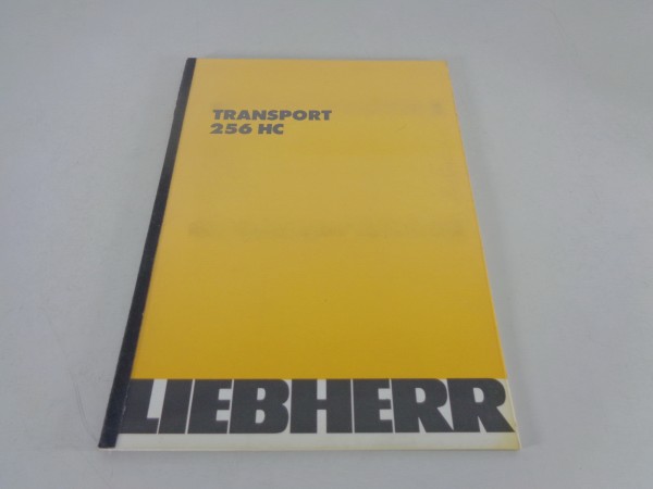 Anleitung zum Transport Liebherr Turmdrehkran 256 HC Stand 10/1982