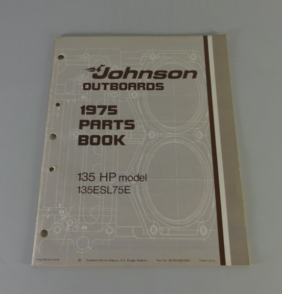 Teilekatalog OMC Johnson 135 PS Models Stand 03/1975