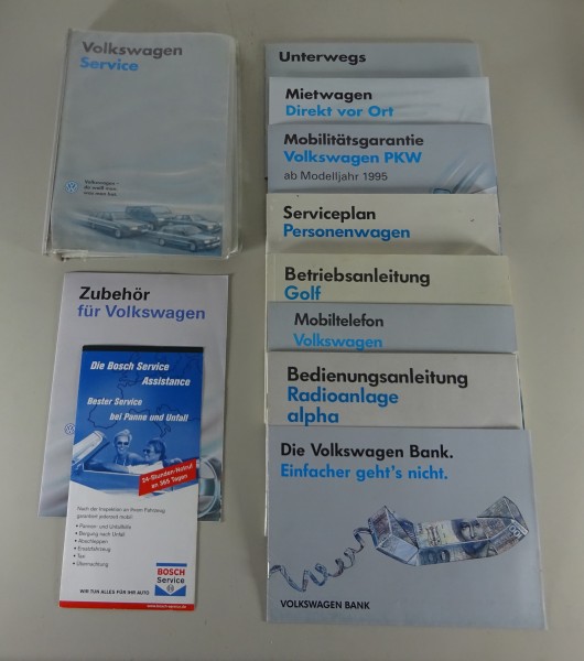 Bordmappe + Betriebsanleitung VW Golf 3/III Stand 07/1994