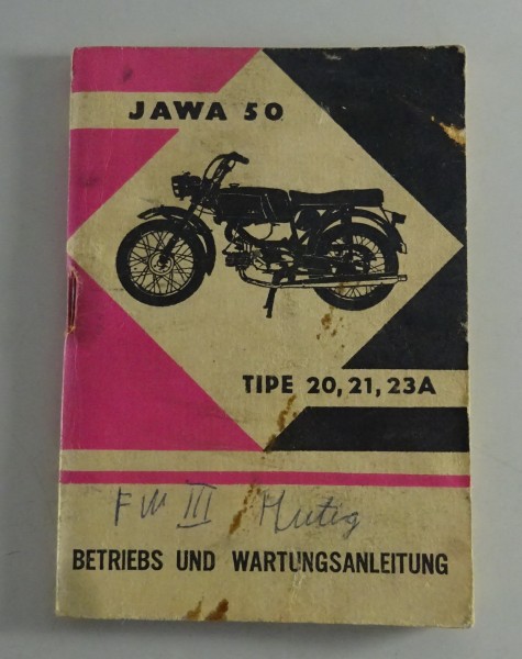 Betriebsanleitung / Handbuch Jawa Mustang Typ 20 / 21 / 23 / 23A