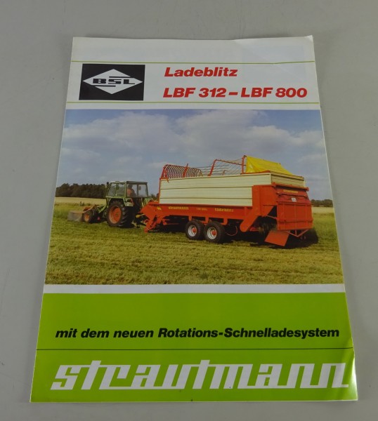 Prospekt BSL Strautmann Ladeblitz LBF 312 / 312 L / 800 / 800 L Stand 1981
