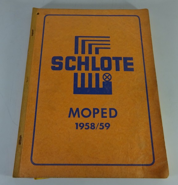 Zubehörkatalog / Teilekatalog Fa. Schlotte für Mopeds Modelljahr 1958 - 1959