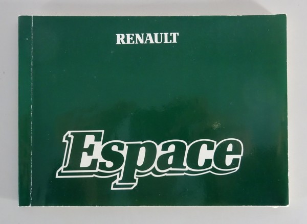 Betriebsanleitung Renault Espace J11 von 1987