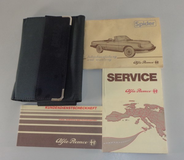 Bordmappe + Betriebsanleitung Alfa Romeo Spider Aerodynamica / Gummilippe 3/1983